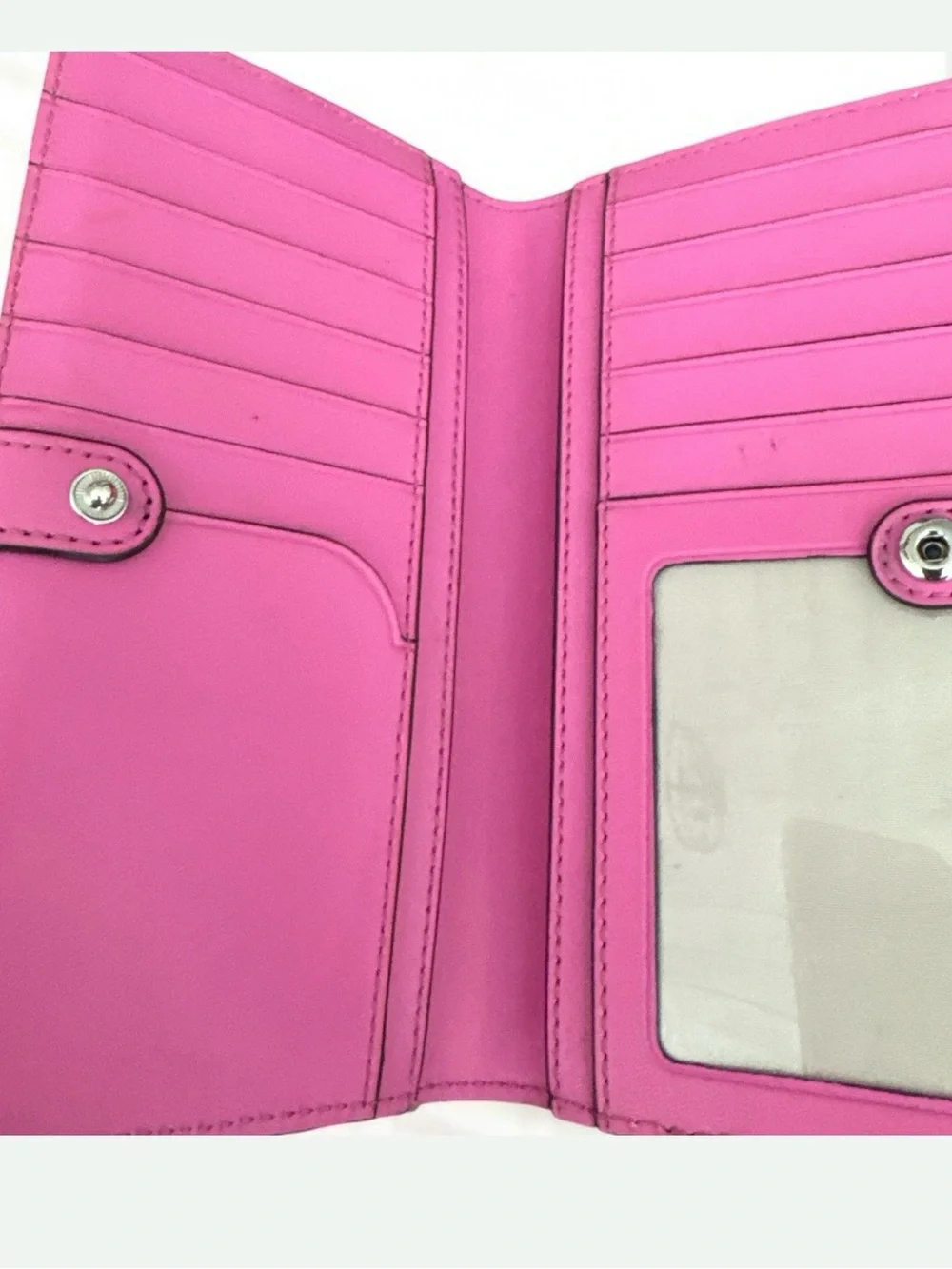 kate spade Continental Pink Monochrome Saffiano Leather Wallet